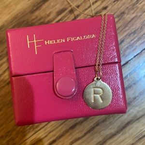 Helen Ficalora Necklace Gold Diamond R with chain